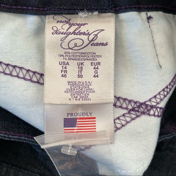 NYDJ Wide Leg Crop Trouser Jean SZ 14 NWT - Picture 7 of 9